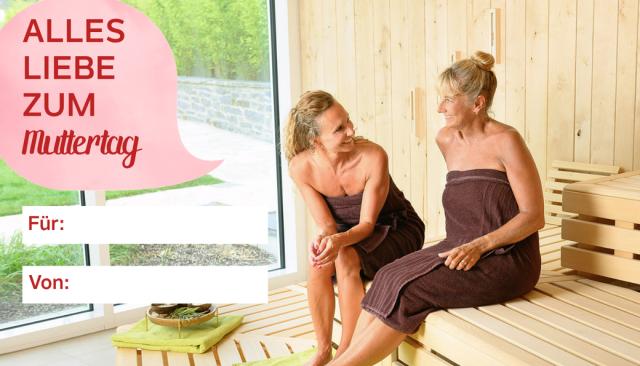 Zwei Damen in der Sauna