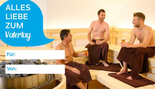 Drei Herren in der Sauna